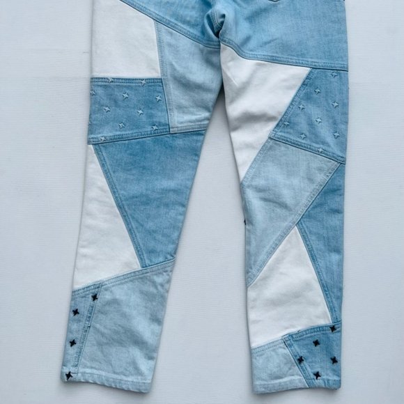 Stella McCartney Patchwork Boyfriend Denim Jeans Blue ( 25 ) - Picture 7 of 7